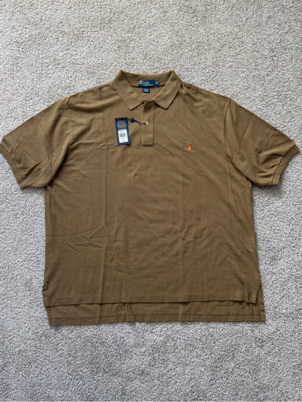 Ralph Lauren Polo 3XB Big Brown Orange Pony NWT Classic Fit